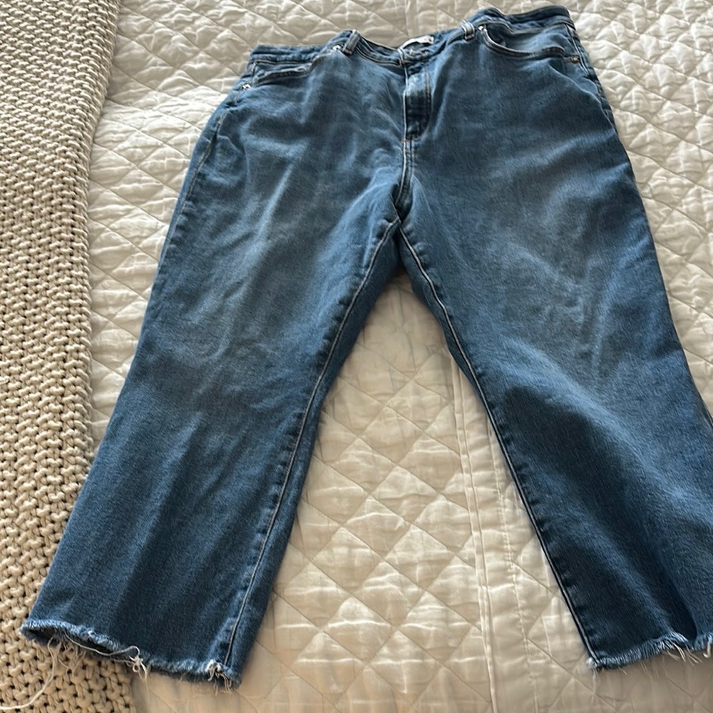 Crop Blue Denim Jeans